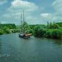 anderes Schiff auf dem Kanal westfriesische Inseln Segeltörn 2011